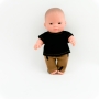 Ubranko Miniland Baby czarna bluzeczka, brązowe spodenki